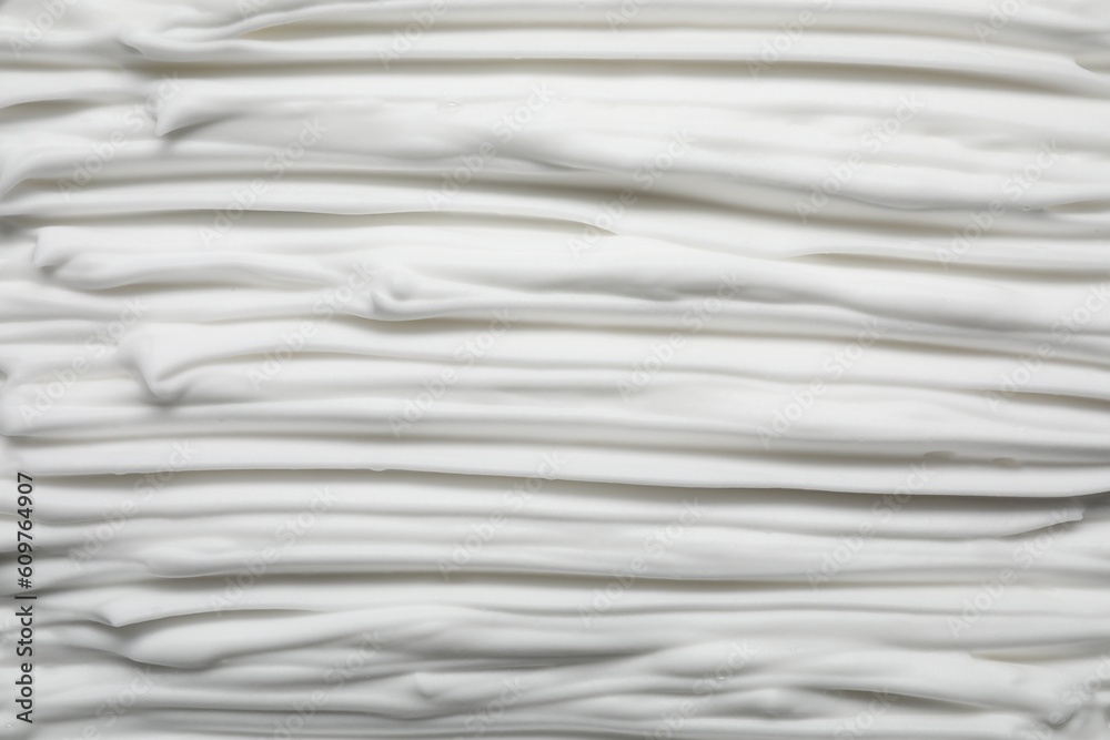 Obraz premium Texture of white shaving foam as background, top view