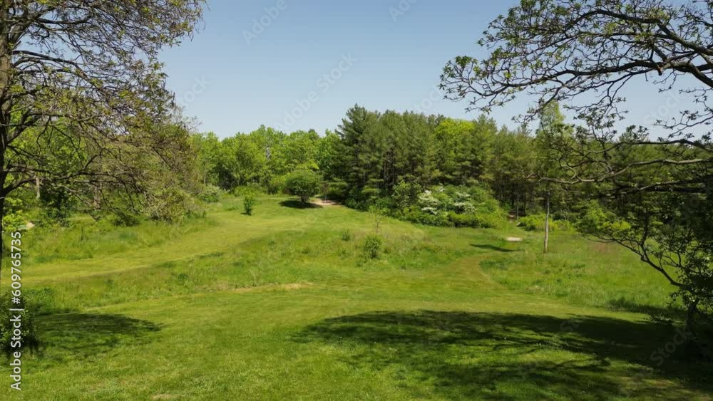 Aerial Drone Flight of Lafortune Park (disc golf & campgrounds) & Nature in Caledonia, Ontario, Canada Aerial Drone Flight of Lafortune Park (disc golf & campgrounds) & Nature in Caledonia, Ontario, Canada