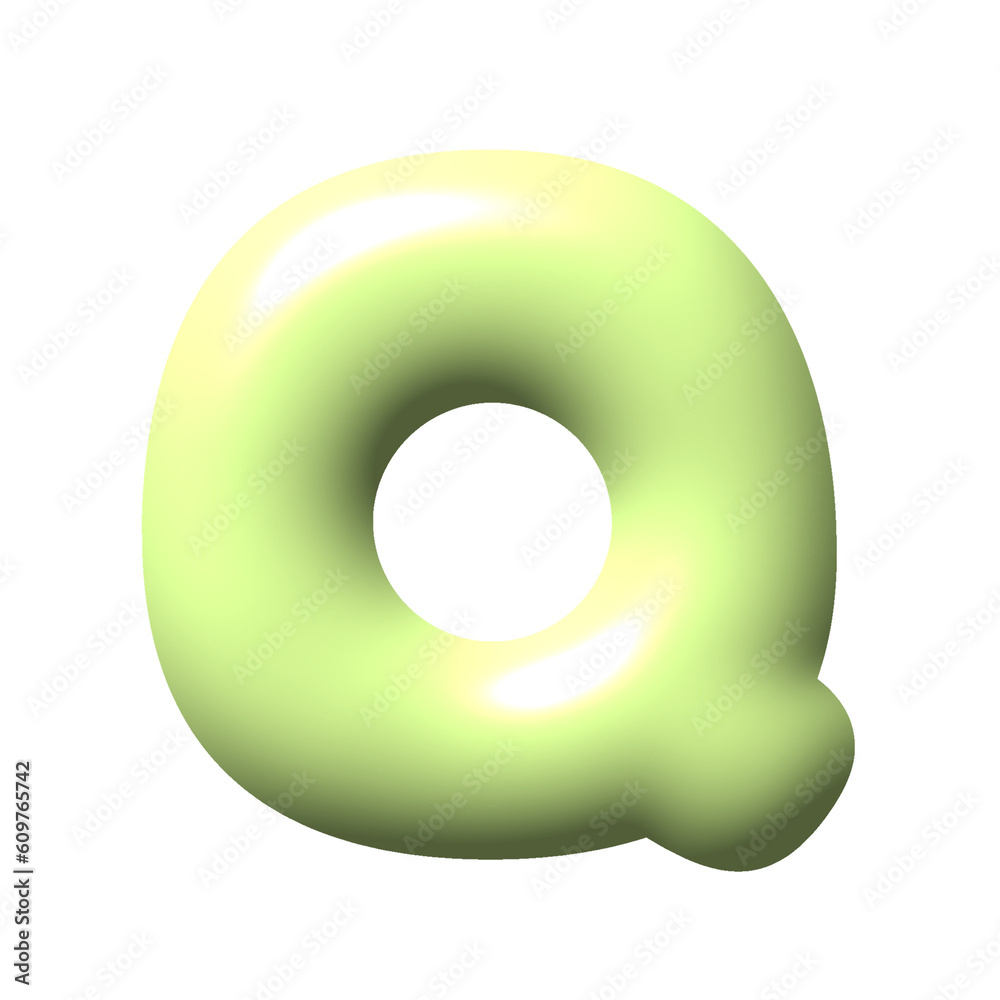 Green Letter Q