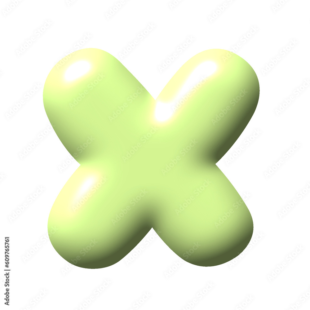 3D Alphabet X 3D Alphabet X