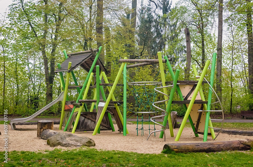Children's Playground: Swings, Hammock, and Summer Fun