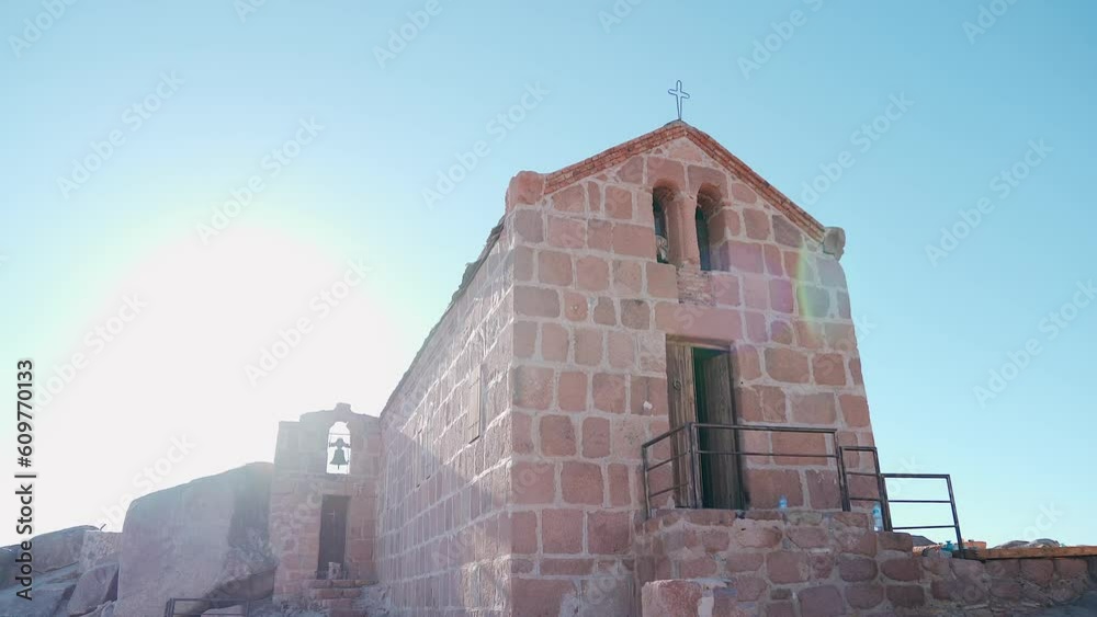 Majestic Heights: Exploring the Greek Orthodox Chapel on Saint Catherine, Egypt- Unveiling the Mystique of Moses Mountain in Sinai. Majestic Heights: Exploring the Greek Orthodox Chapel on Saint Catherine, Egypt- Unveiling the Mystique of Moses Mountain in Sinai.