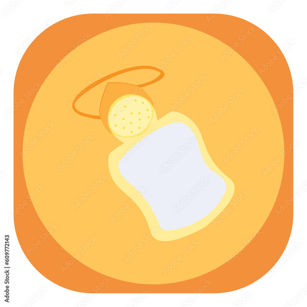 vector icons of a breathing bag with orange background vector icons of a breathing bag with orange background