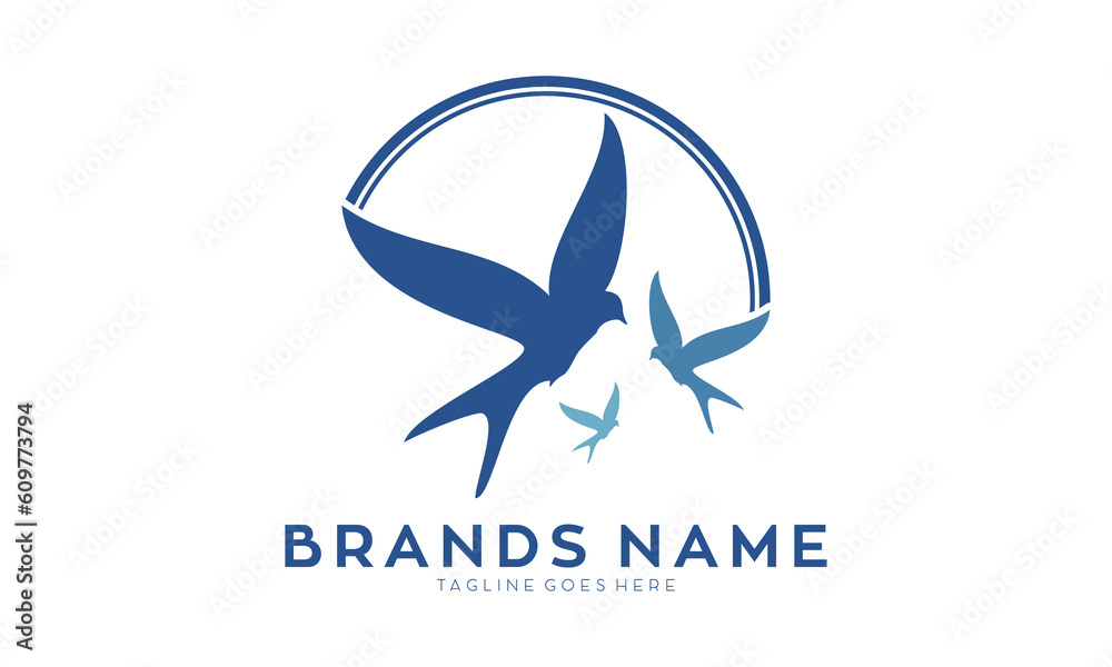 Bird family symbol vector logo Bird family symbol vector logo