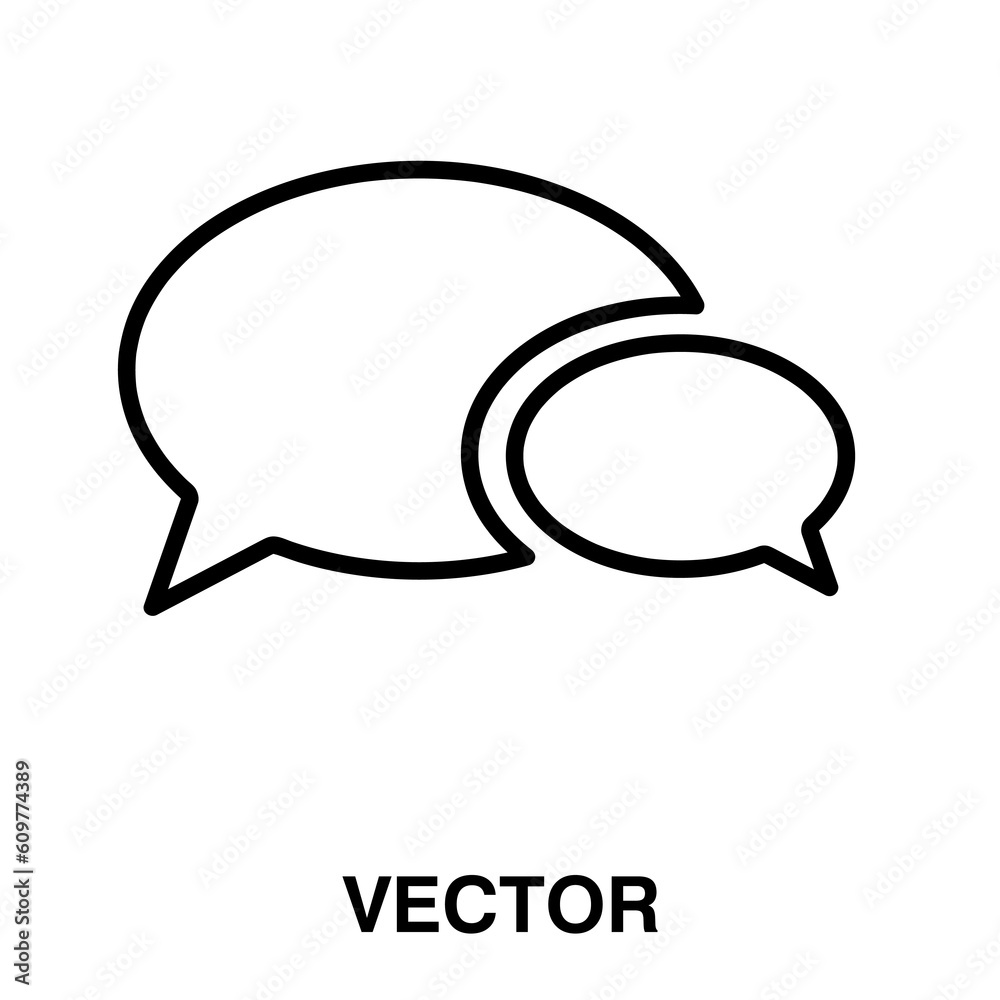 The pair of speech bubbles. Social icons. vector flat illustration on white background. The pair of speech bubbles. Social icons. vector flat illustration on white background.