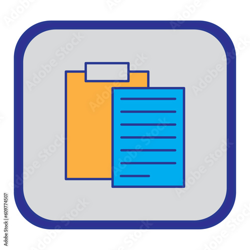 vector icon of a notebook with gray background