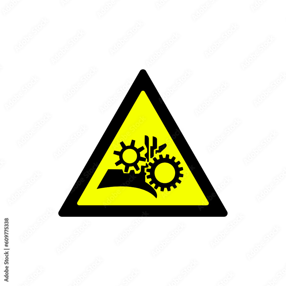 triangle yellow danger rotating parts warning symbol triangle yellow danger rotating parts warning symbol
