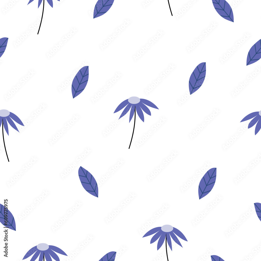 Fototapeta premium Wild floral seamless pattern