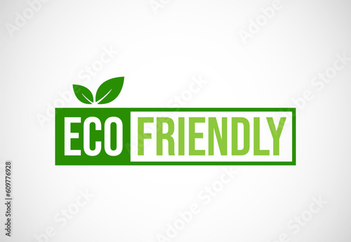 Eco friendly icon. Eco friendly and organic labels sign. Healthy natural product label design vector illustration