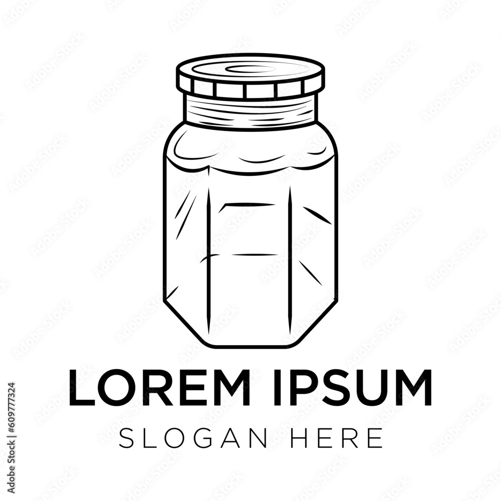 Jar logo vector illustration isolated on white background Jar logo vector illustration isolated on white background