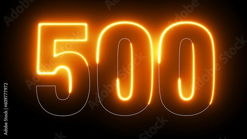 Fotografie 500 neon sign