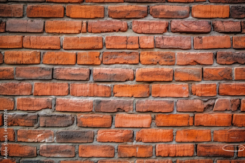 photo of red brick background wallpaper Generated AI