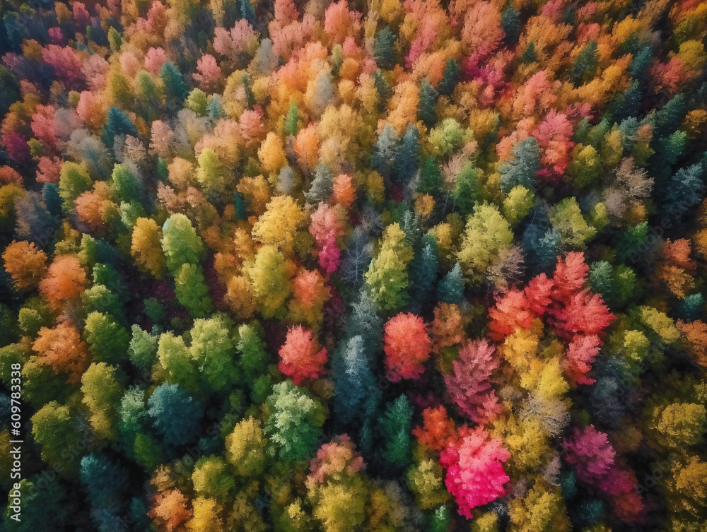 Spring Colorful Forest Aerial View

Landscape Photography created with generative AI tools