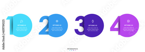 Vector Infographic label design template with icons and 4 options or steps. Can be used for process diagram, presentations, workflow layout, banner, flow chart, info graph.
