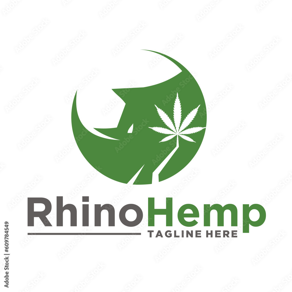 rhino with cannabis marijuana leaf rhino with cannabis marijuana leaf