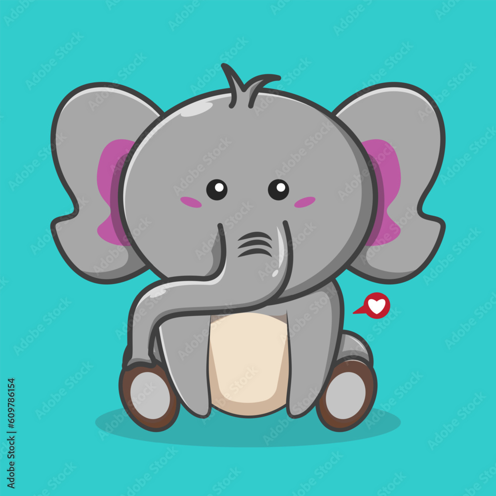 Naklejka premium WILD ANIMAL FLAT VECTOR ILLUSTRATION