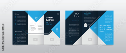 Modern multipurpose trifold brochure design template
