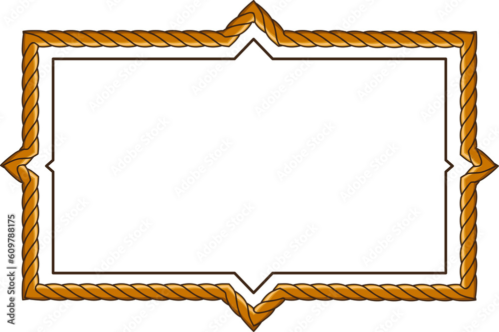 Obraz premium frame with rope pattern border