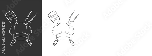 Chef Hat Vector, Cooking Hat, Chef Hat Silhouette, Restaurant Equipment, Cooking Equipment, Clip Art, Utensil, Silhouette, Fork, Cooking Fork Silhouette