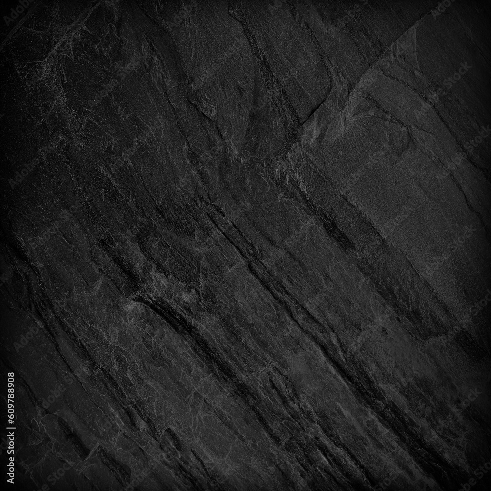 Fototapeta premium Dark grey black slate background or texture.