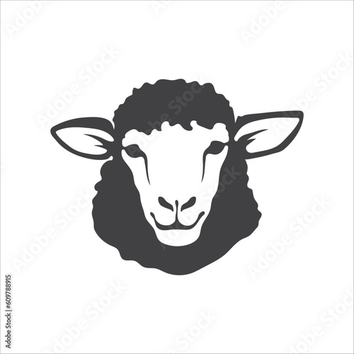 Sheep head icon. Lamb head symbol icon design. Sheep head icon. Vector illustration. 