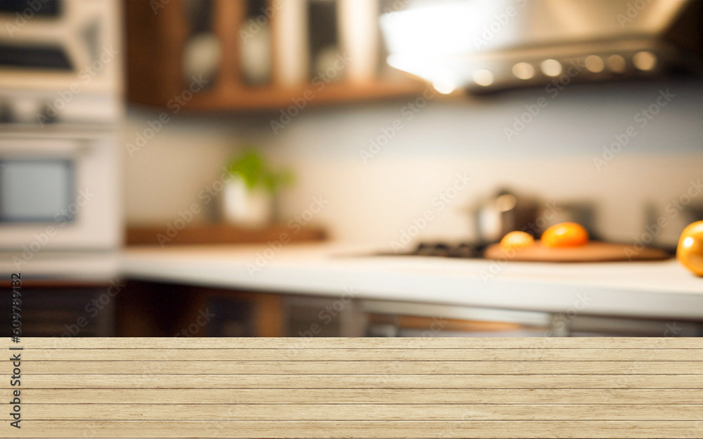 Wooden board empty table background. kitchen background Wooden board empty table background. kitchen background