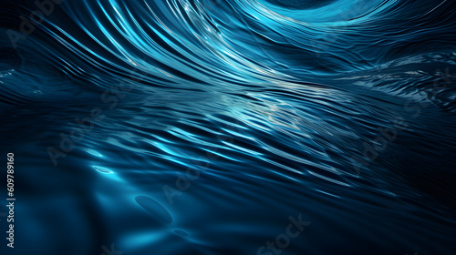 abstract blue wave background Generative Ai