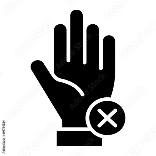 Valokuva untouchable sign Solid icon
