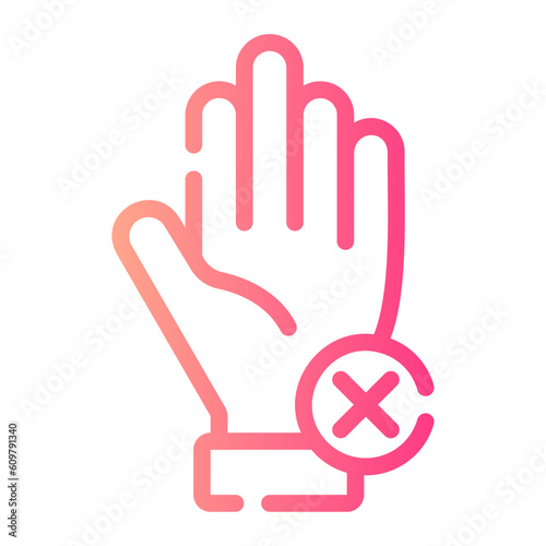 Fotografia untouchable sign Line Gradient Icon