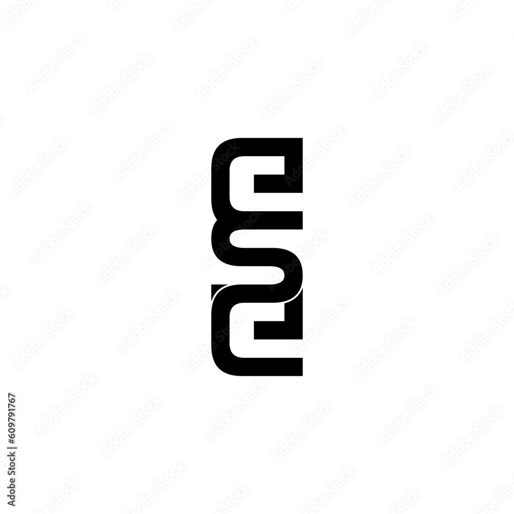 ese typography letter monogram logo design ese typography letter monogram logo design