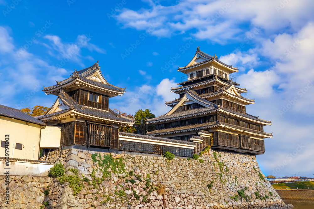 Nakatsu, Japan - Nov 26 2022: Nakatsu Castle known as one of the three mizujiro, or Nakatsu, Japan - Nov 26 2022: Nakatsu Castle known as one of the three mizujiro, or