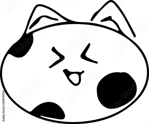 Sketch Cat happy meow Doodle, kitty happy