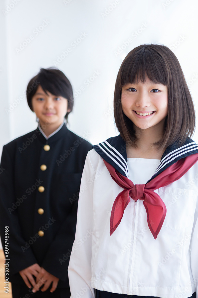 中学生のポートレート