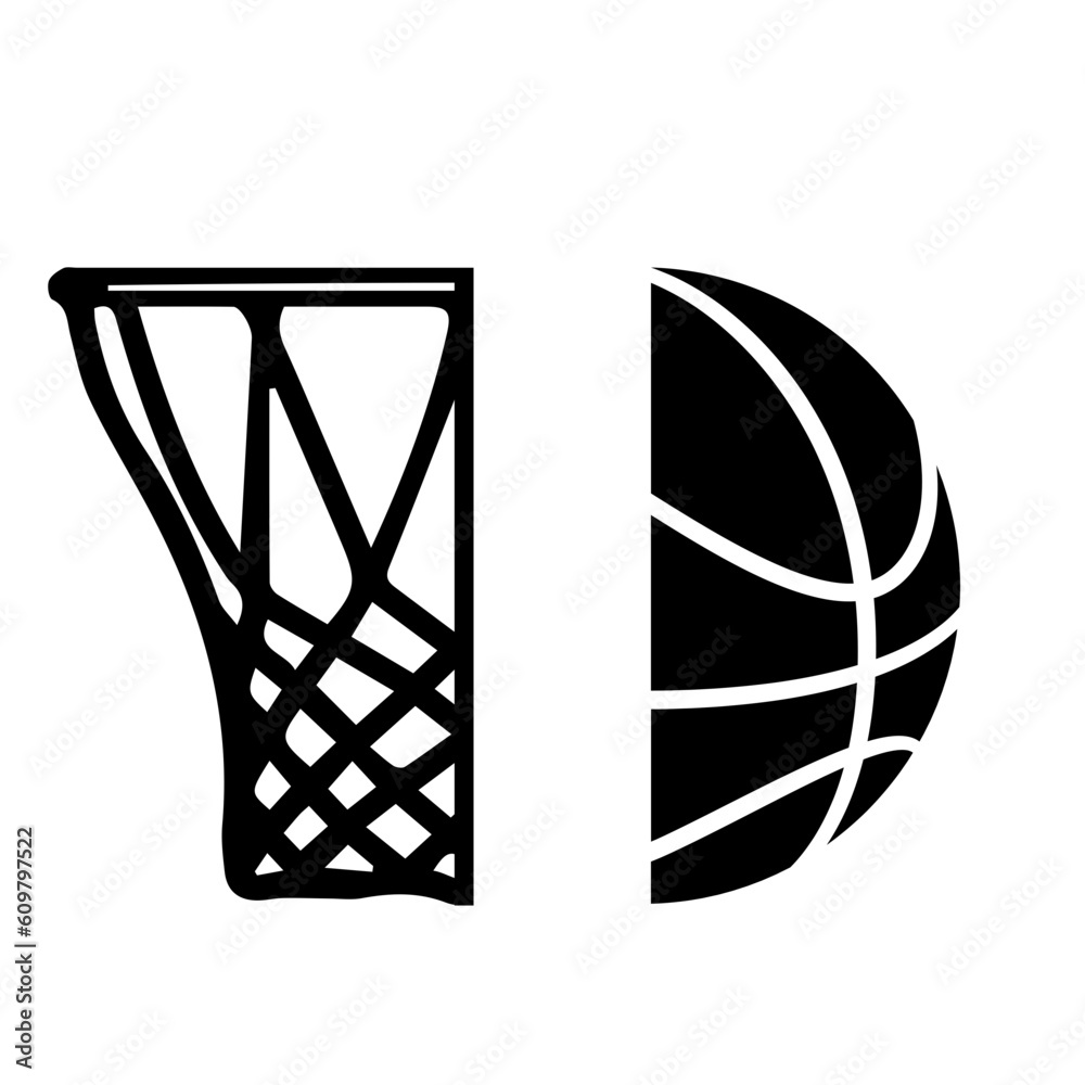 illustration of basketball an background