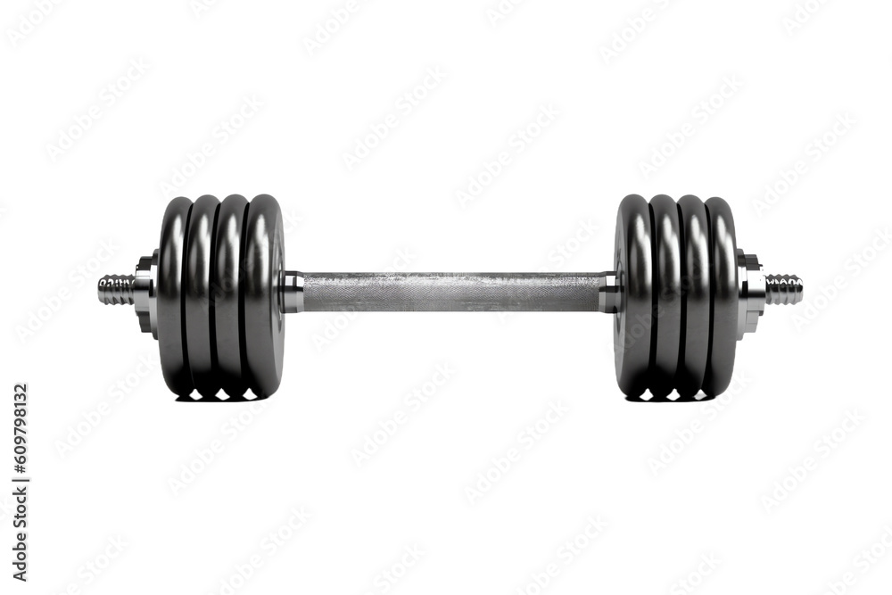 Naklejka premium Barbell white isolated background 