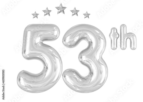 53th Anniversary Silver Balloons