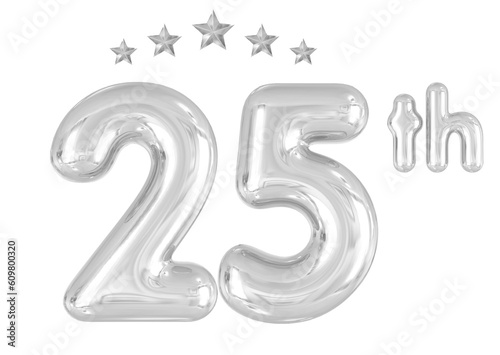 25th Anniversary Silver Balloons