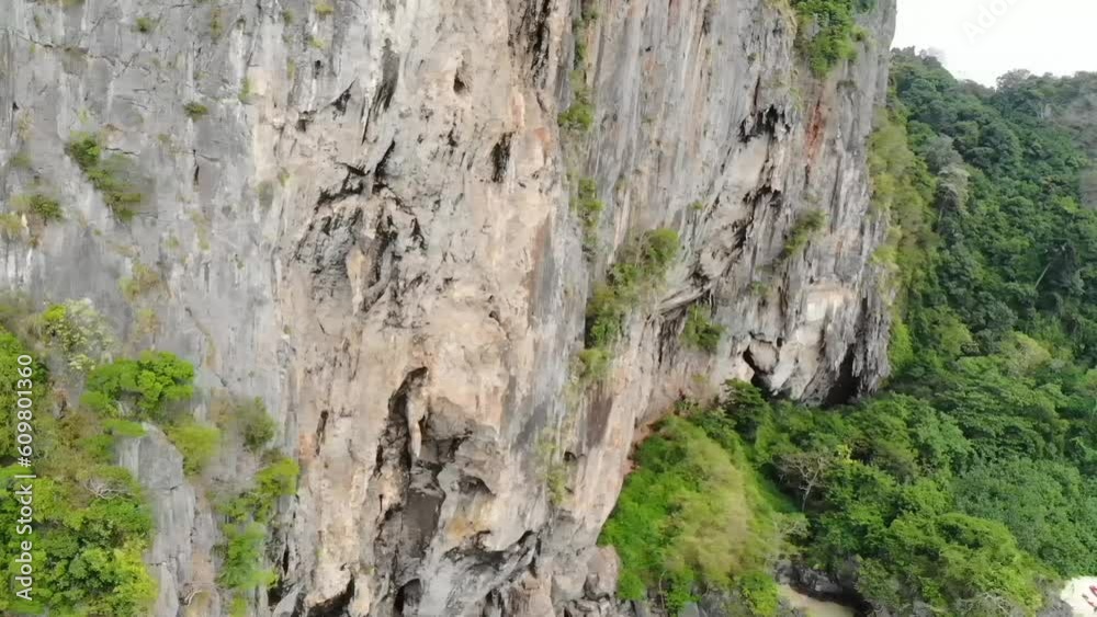 Aerial video of famous wooden boats on the beaches of Krabi Thailand Aerial video of famous wooden boats on the beaches of Krabi Thailand