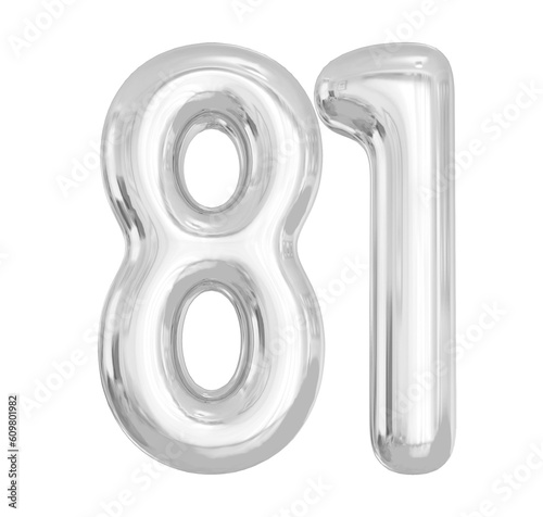 81 Number Silver