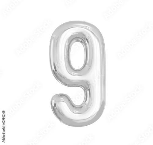 9 Number Silver