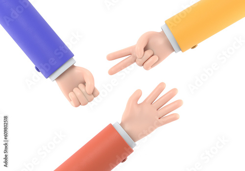 Transparent Backgrounds Mock-up.Rock, Scissors, Paper. Hand game. Finger gestures.Fist, palm and two fingers.Supports PNG files with transparent backgrounds.
 photo