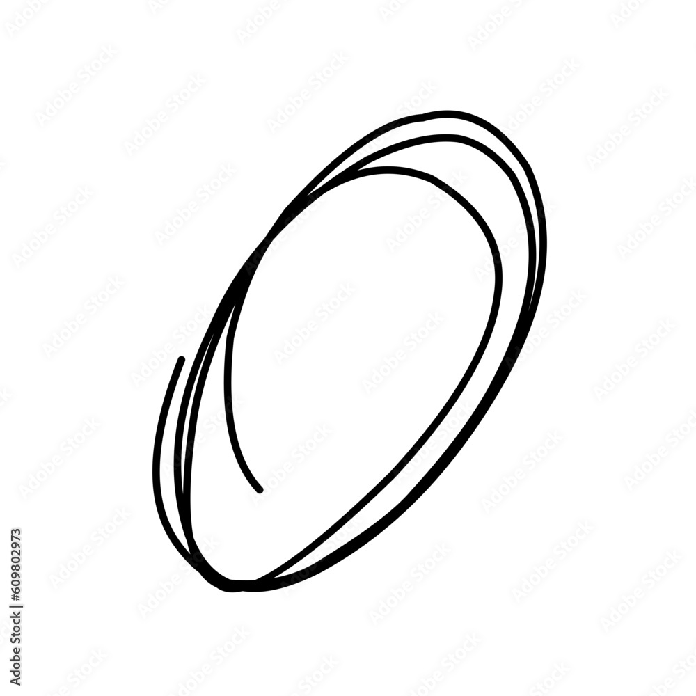 Hand drawn circle line sketch. Vector circular doodle round circle for note message sign design element Hand drawn circle line sketch. Vector circular doodle round circle for note message sign design element