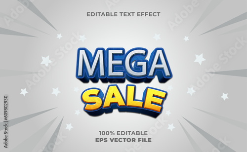 3d mega sale text effect
