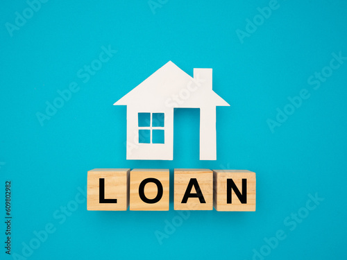 Home loan and risk management concept. Property investment and house mortgage.
