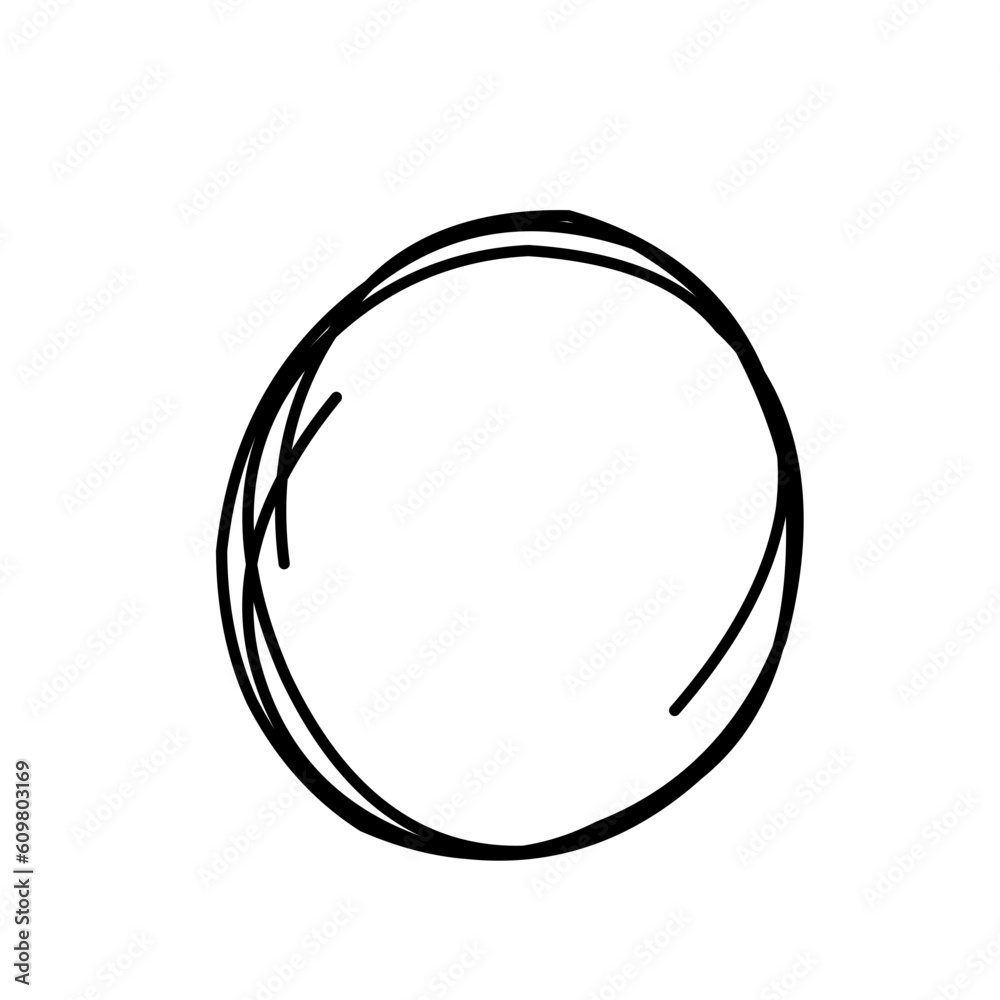 Hand drawn circle line sketch. Vector circular doodle round circle for note message sign design element Hand drawn circle line sketch. Vector circular doodle round circle for note message sign design element
