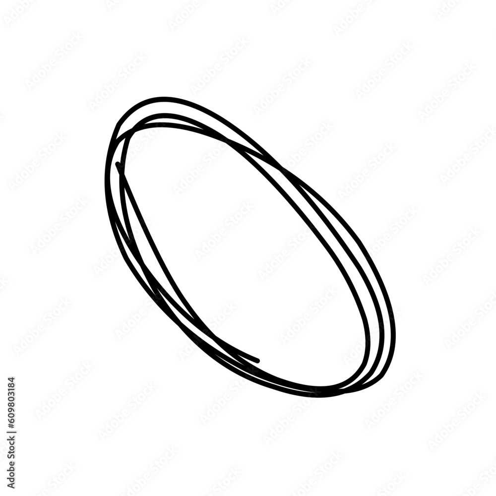 Hand drawn circle line sketch. Vector circular doodle round circle for note message sign design element Hand drawn circle line sketch. Vector circular doodle round circle for note message sign design element