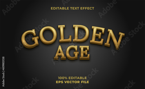 3d golden age text effect
