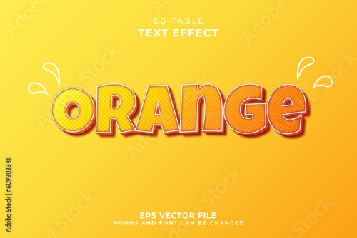 3d orange text effect
