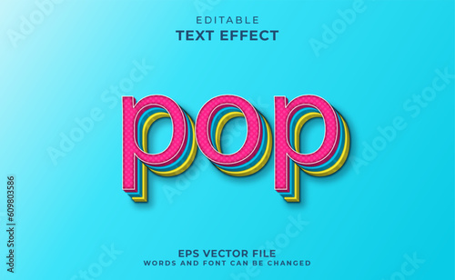 3d pop text effect
