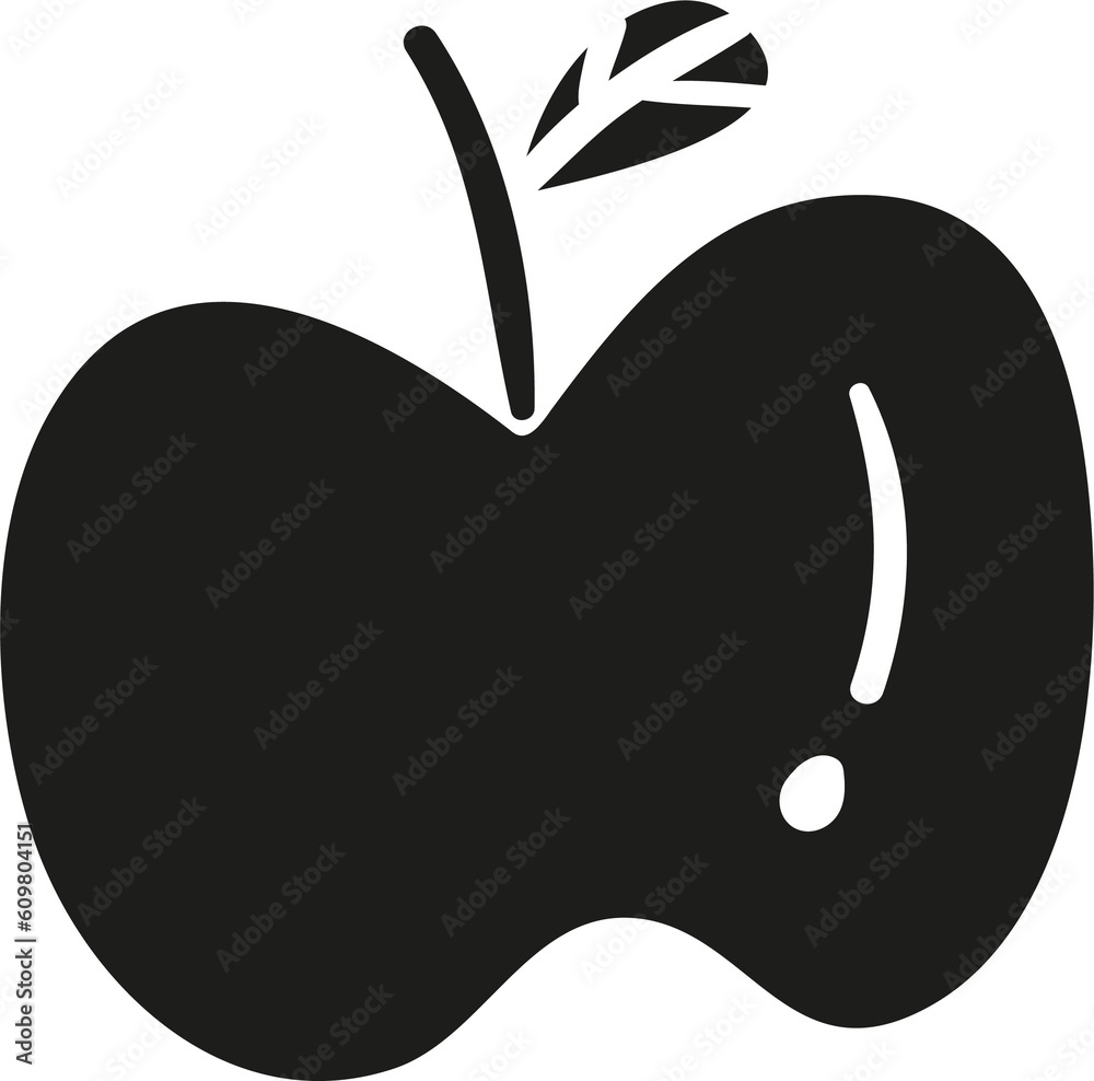 Apple hand drawn solid style Apple hand drawn solid style